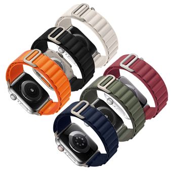 Bracelet en nylon Boucle Alpine [Lot de 6] compatible pour iWatch Serie 9 8 7 6 5 4 3 2 1 SE 41mm 40mm 38mm - Visiodirect - - 1
