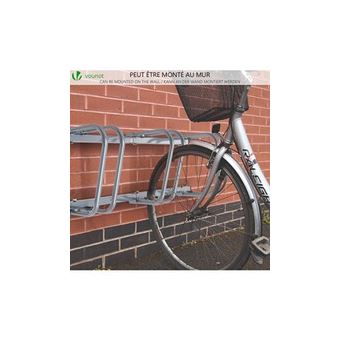 vounot Râtelier vélo 6 vélos Range vélo Système Range vélo Rangement pour  vélo Support pour Bicyclette Sol ou Mural en Acier revêtu Support de