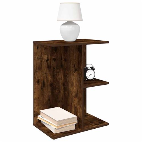 Vidaxl Table De Chevet Chêne Fumé 46,5X29x61 Cm Bois D Ingénierie - Image 2