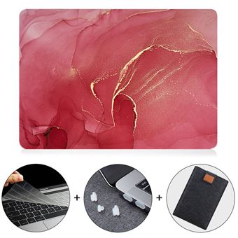 Coque marbre + Housse + Couvercle de Clavier + Bouchon anti-poussière pour Macbook Air 13 2020 M1 A2337 - 070 - 1