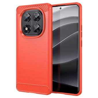 Coque Protection Xiaomi Redmi Note 14 Pro 5G / Pro+ / Poco X7 - Effet Carbone Noir - TPU Souple Anti-Choc