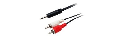 equip - Câble audio - RCA x 2 mâle pour mini-phone stereo 3.5 mm mâle - 2.5 m