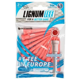 Lignum - Sachet de 12 Tees Lignum 72 MM Saumon - 1