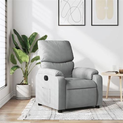 Non Communiqué Gris Vidaxl Fauteuil Réglable Tissu Clair