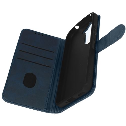 Étui pour Asus Zenfone 9 Clapet Portefeuille Fonction Support Vidéo Avizar Bleu Nuit