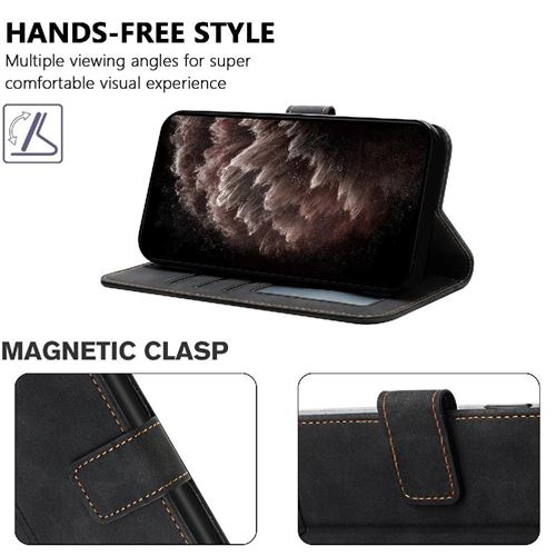 Étui Portefeuille Pour Motorola Moto G56 - Cuir PU, 3 Fentes Cartes, Support Intégré Et Fermeture Magnétique - 2