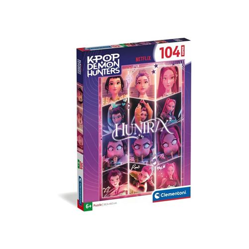 Clementoni Couleurs Vives Puzzle Enfants K-Pop Demon Hunters 104 Pièces Super 48,5 X 33,5 Cm