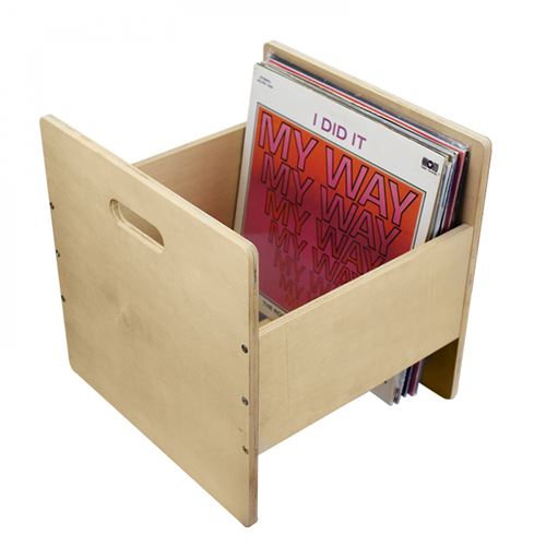 Boite rangement vinyle caisse disque - Caisse de rangement pour disques  vinyles - Meuble vinyle rangement vintage en bois - Range vinyle peut  contenir jusqu'à 80 albums et LP - Bac à