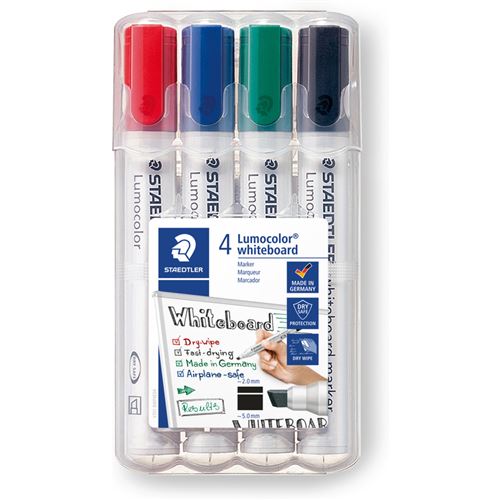 Staedtler Marqueur Tableau Blanc 351B Lumocolor, Étui De 4