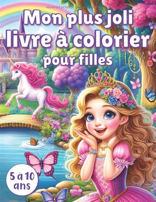 Mon Plus Joli Livre À Colorier Koloria Pour Filles 5–10 Ans – Princesses, Sirènes, Licornes, Chats Et Animaux Mignons