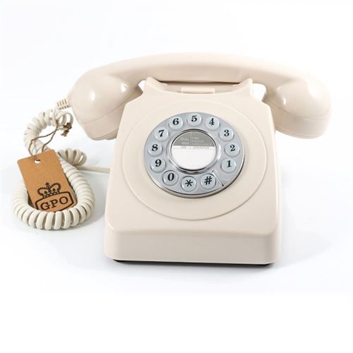 GPO 746 PUSH Ivoire - Téléphone fixe rétro bouton poussoir