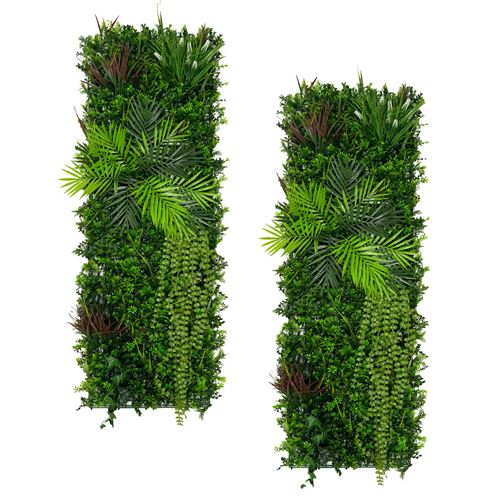 Monstershop Alina Artificial Wall Tile x 2 - 50cm x 150cm in Green
