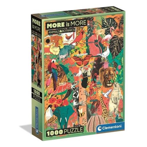 Non Communiqué Multicolore Puzzle More Is More - Animaux Sauvage Et Botanique 1000 Pièces