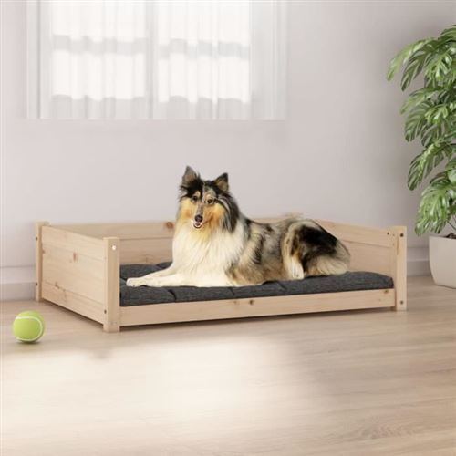 vidaXL Lit pour Chien 95,5x65,5x28 cm Bois de Pin Solide Canapé Couchage