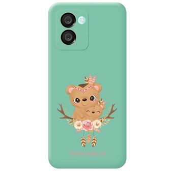 10 Sur Coque Turquoise Taperso Pour Realme C33 Avec Motif Ourson Et Maman Personnalisable