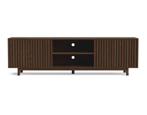  Freya - Meuble Tv 180 Cm - 2 Portes Et 2 Niches - Marron