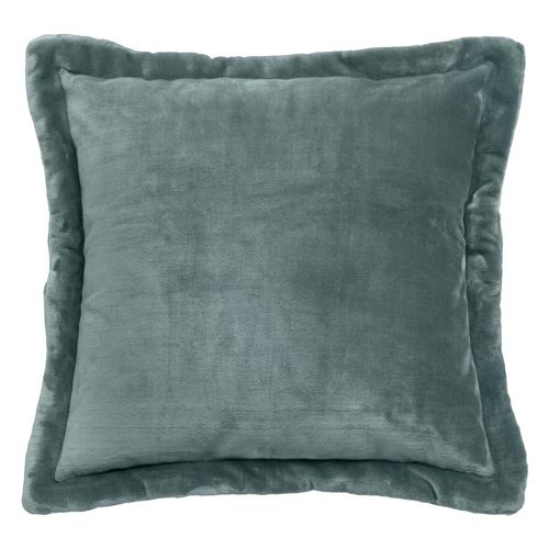 ATMOSPHERA - Coussin Déco Cuddly - Flanelle - 53x53cm - Bleu - Image 3