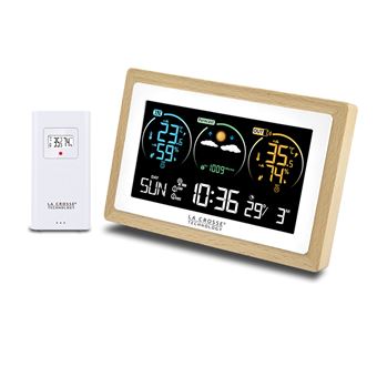La Crosse Technology Station météo colorée contour bois WS6283 - 1