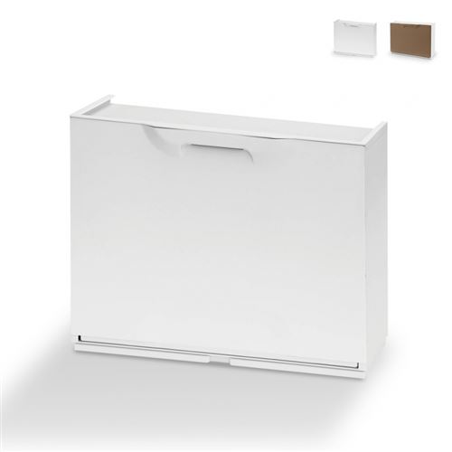 Armoire à chaussures design modulaire moderne et peu encombrante 51x17x40cm, Couleur: Blanc