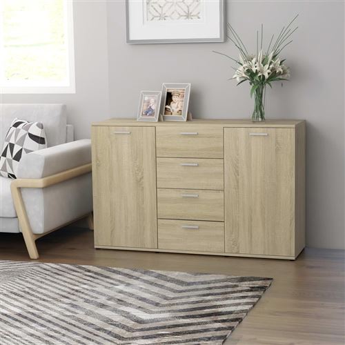 vidaXL Buffet Chêne sonoma 120x35,5x75 cm Bois d'ingénierie