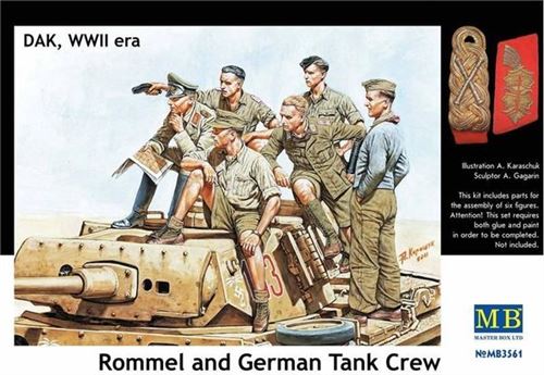 Rommel & German Tank Crew, Dak, Wwii Era - 1:35e - Master Box Ltd.