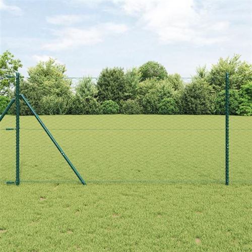 Vidaxl Vert Clôture Hexagonale 10 X 1 M Pvc - Image 3