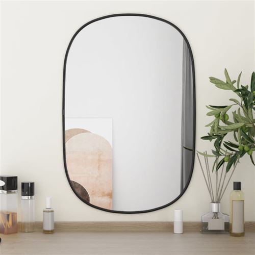 vidaXL Miroir mural Noir 60x40 cm
