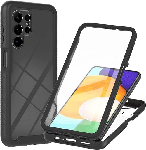 Coque 360 degrés intégrale pour Samsung Galaxy S24 Ultra 5G Protection arrière Avant noir - XEPTIO