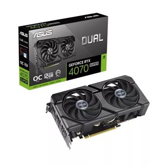 Carte Graphique ASUS Dual -RTX4070S-O12G-EVO NVIDIA GeForce RTX 4070 SUPER 12 Go GDDR6X - 1