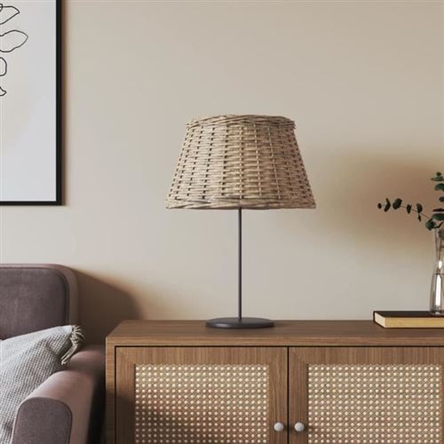 Vidaxl Marron Abat-Jour Ø50x30 Cm Osier 364395 - Image 3