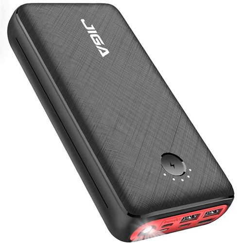 Batterie Externe 30000 mAh PLY8615 LCD Display Lampe de Poche noire