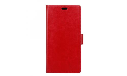 Etui type portefeuille rouge Galaxy A6 rabat latéral fonction stand