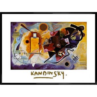 Poster Reproduction Encadré: Vassily Kandinsky - Jaune, Rouge, Bleu V  (60x80 cm), Cadre Plastique, Noir, Poster/affiche encadré, Top Prix | fnac