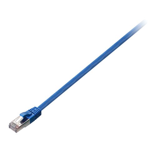 v7 câble rj45 cat5e blindé (stp) rj45 mâle vers rj45 mâle, bleu 5m 16.4ft noir