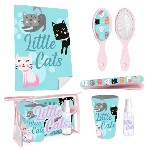 Kids Licensing trousse de toilette remplie de Petits Chats bleu 6 pièces