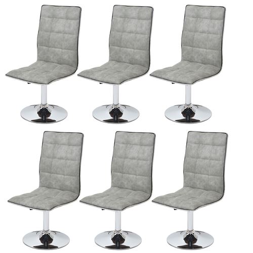 Générique Gris 6X Chaise De Salle À Manger Mendler Hwc-C41, Fauteuil, Tissu Vintage Béton - Image 1