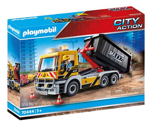 PLAYMOBIL City Action 70444 Camion avec benne et plateforme interchangeables