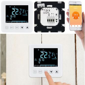 Kit thermostat sans fil RF WIFI, thermostat Wifi à batterie, compatible  avec Alexa Google, pour chaudière à gaz : : Bricolage