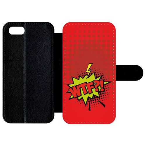 Etui À Rabat Apple Iphone 7 Wtf Fond Rouge