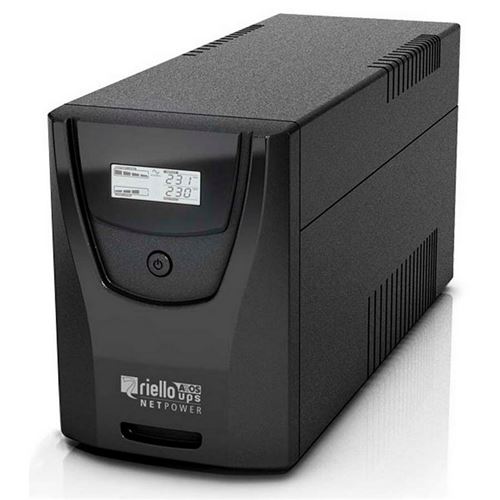 Riello UPS Net Power NPW 1000 - Onduleur - CA 220/230/240 V - 600 Watt - 1000 VA - RS-232, USB - connecteurs de sortie : 4 - noir