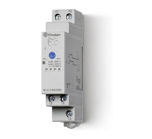 Finder Gris Relais Temporisé Monofonction - 24 À 240 V Ac/Dc - 1 Inverseur - Série 80