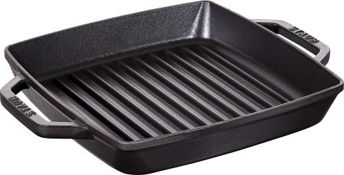 Staub 40511-728-0 Gril Double Poignée Fonte Noir Mat 23 Cm