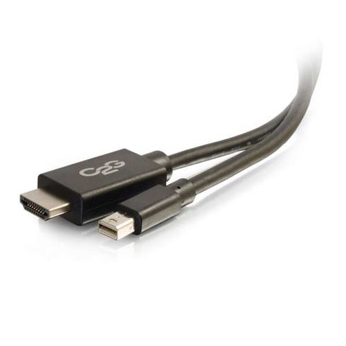 c2g 3ft minidp m to hdmi m cable black