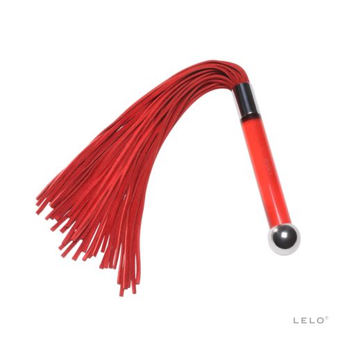 LELO SENSUA Fouet en Cuir Suédé, Sex-toy Doux et Élégant, Red