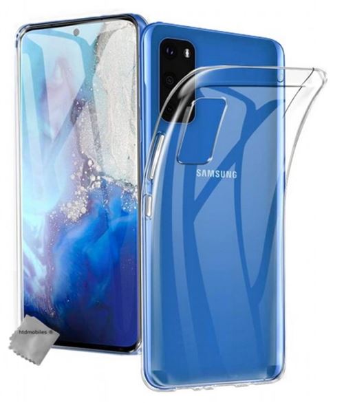 Coque silicone gel fine pour Samsung Galaxy S20 avec verre trempe - TPU TRANSPARENT