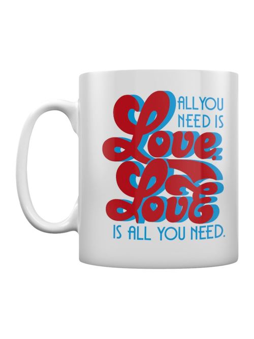 The Beatles Tasse Lyrics by Lennon & McCartney - All You Need Is Love blanc