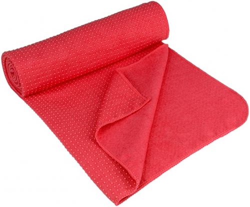 Avento Serviette de yoga antidérapante rose