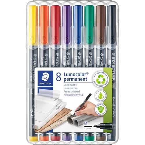 Etui 8 feutres Lumocolor® 317 permanent couleurs assorties 1 mm