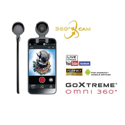 Caméra goxtreme omni 360° pour smartphone - noir