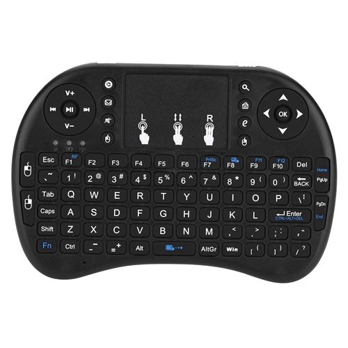 Mini clavier sans fil 2.4GHz à distance Touchpad télécommande noir